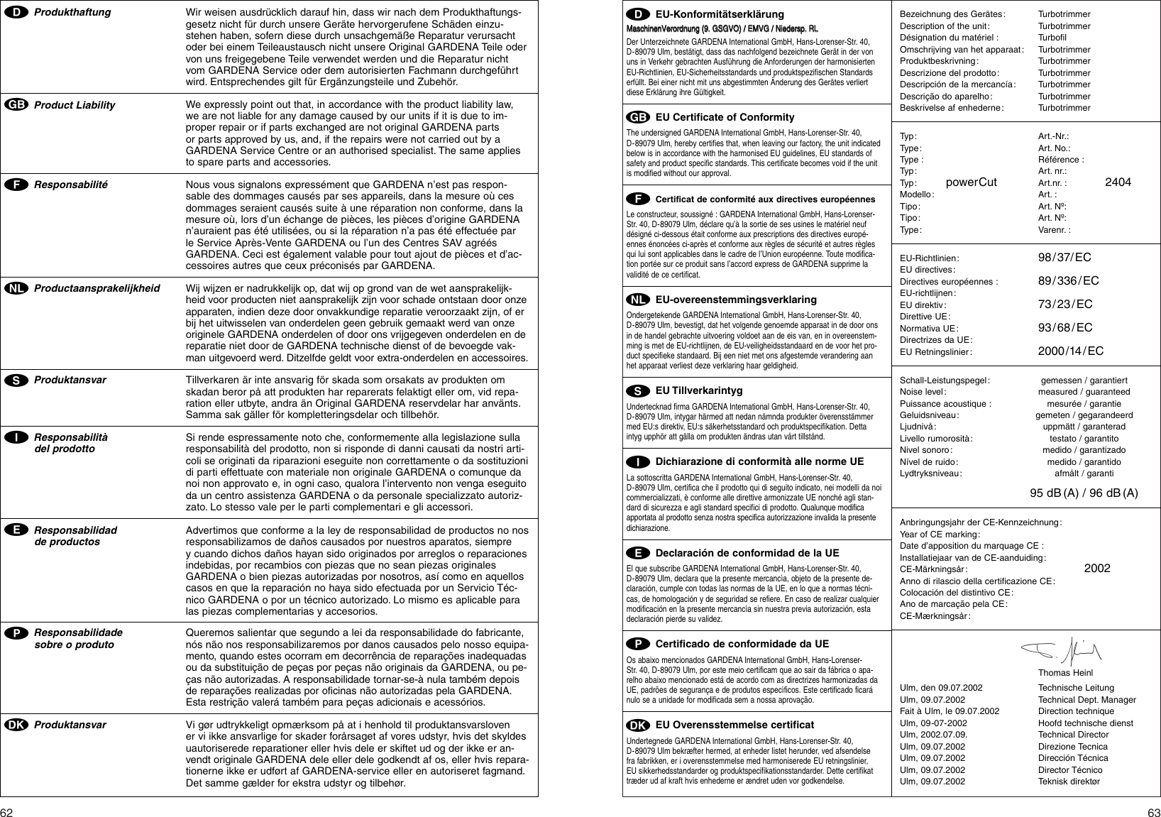 Page 6 of 8 - Gardena Gardena-Lawn-Mower-Users-Manual- 2404-20.960.04_01.12.2003  Gardena-lawn-mower-users-manual