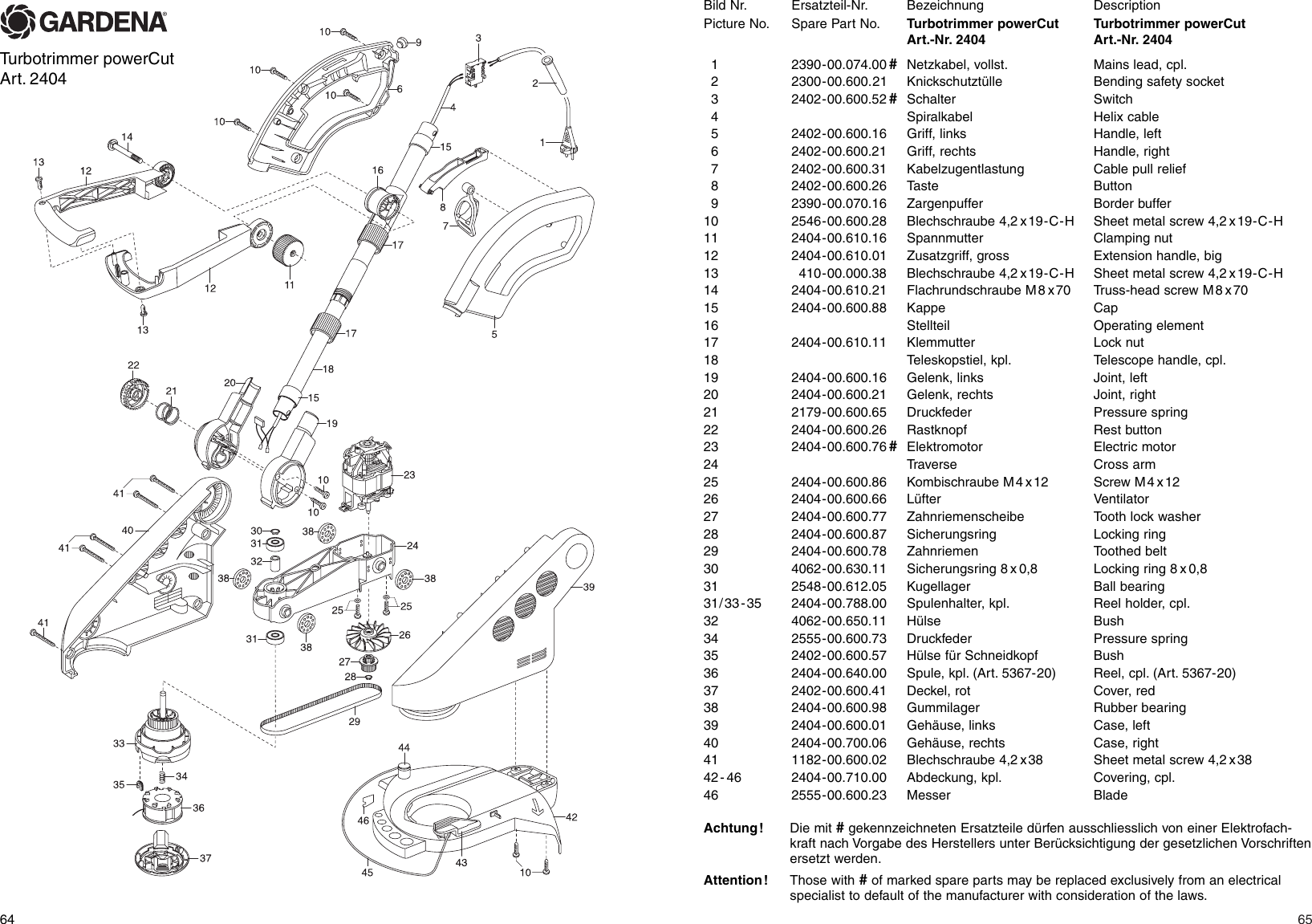 Page 7 of 8 - Gardena Gardena-Lawn-Mower-Users-Manual- 2404-20.960.04_01.12.2003  Gardena-lawn-mower-users-manual