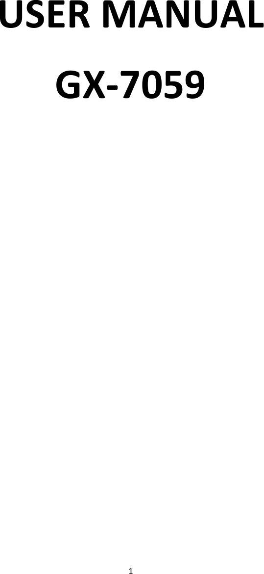 1USERMANUALGX‐7059