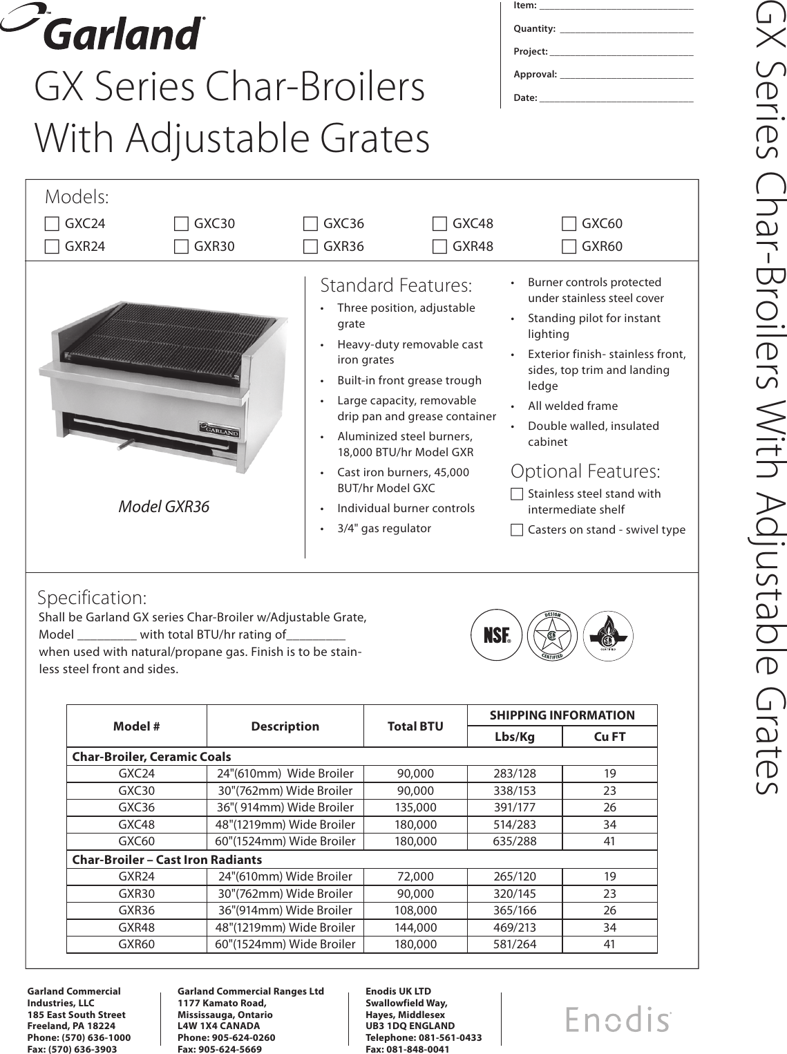 Page 1 of 2 - Garland GXC36 User Manual To The Dcb77d0d-e756-48d6-bb01-62af9567aab2