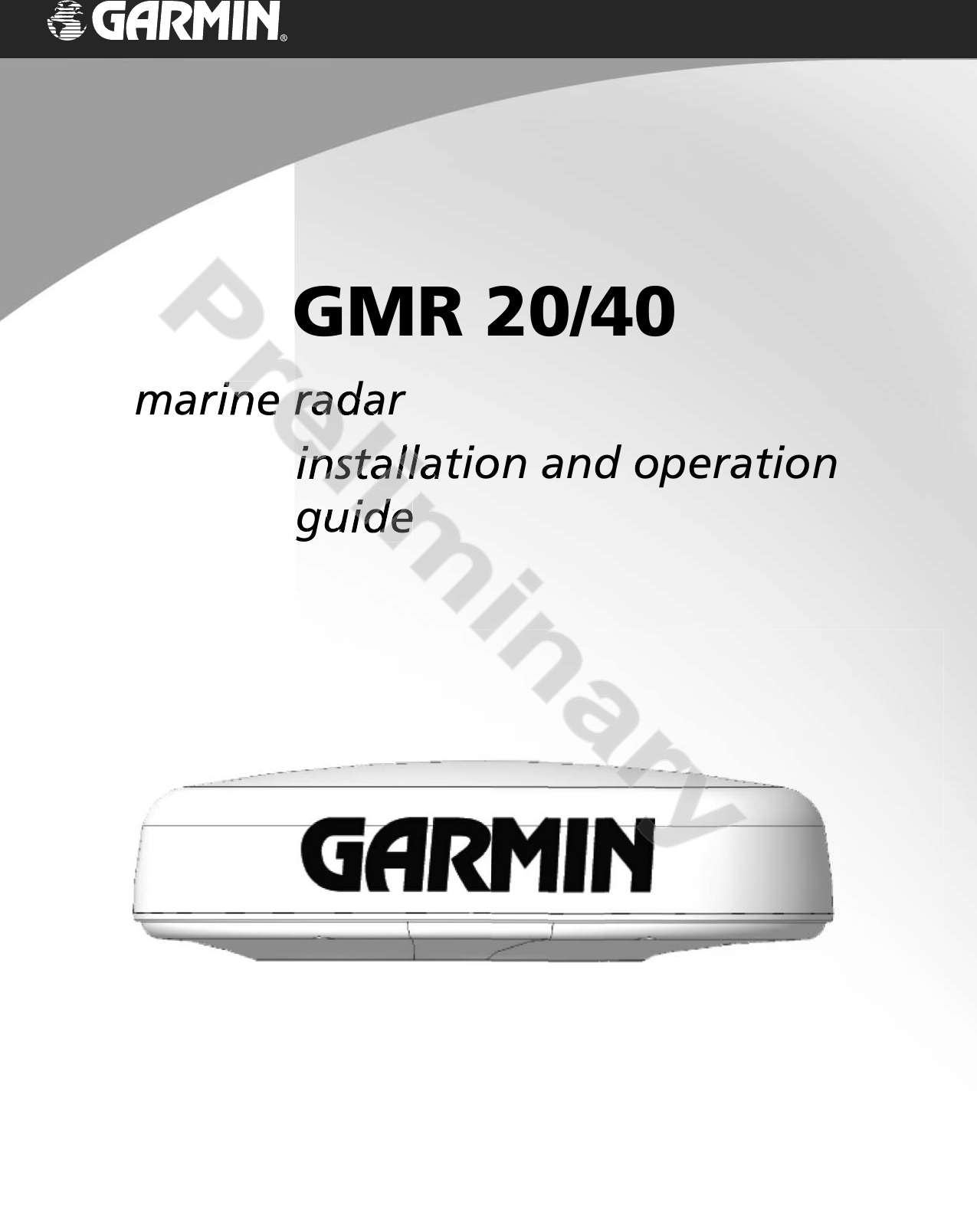GMR 20/40marine radarinstallation and operation guide