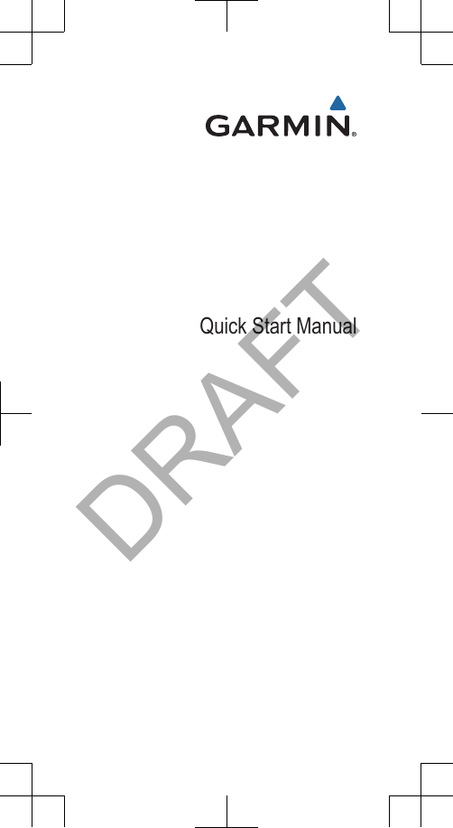 Quick Start ManualDRAFT