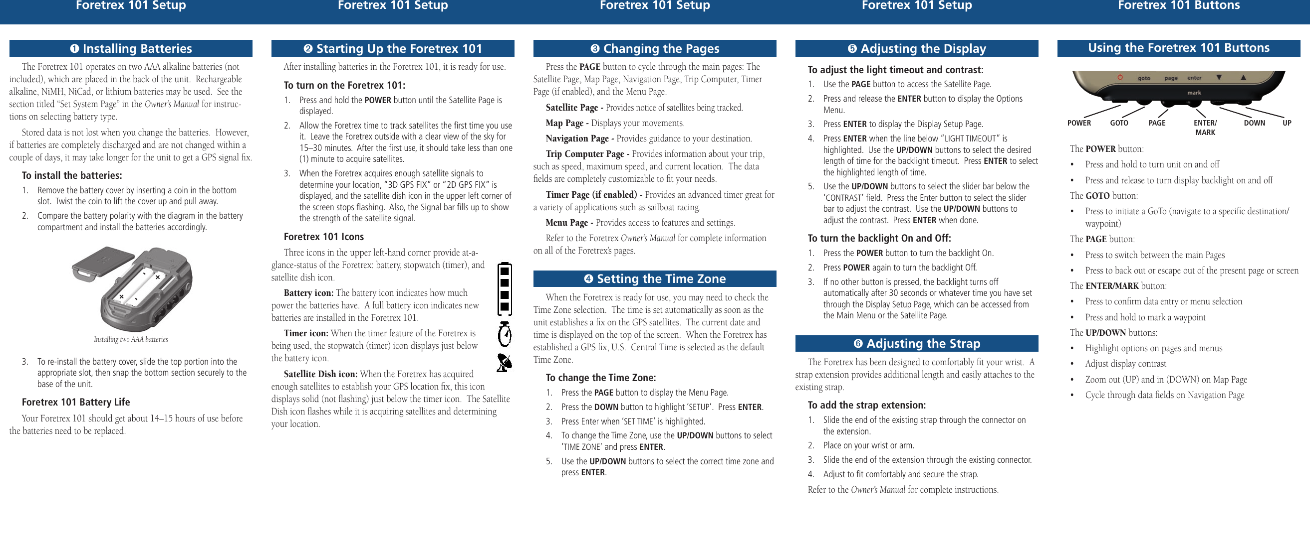 Page 2 of 2 - Garmin 660-M-Foretrex-101-Manual-Quick-Start-Guide 190-00360-01_0B