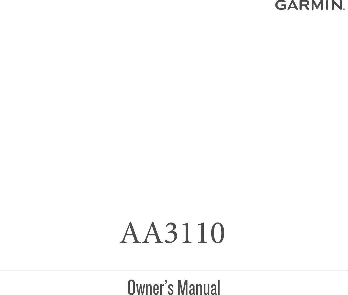 AA3110Owner’s Manual