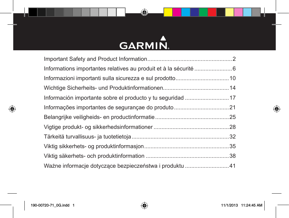 Page 1 of Garmin A3AVGD01 Low Power Transmitter (2400-2483.5 MHz) User Manual 2