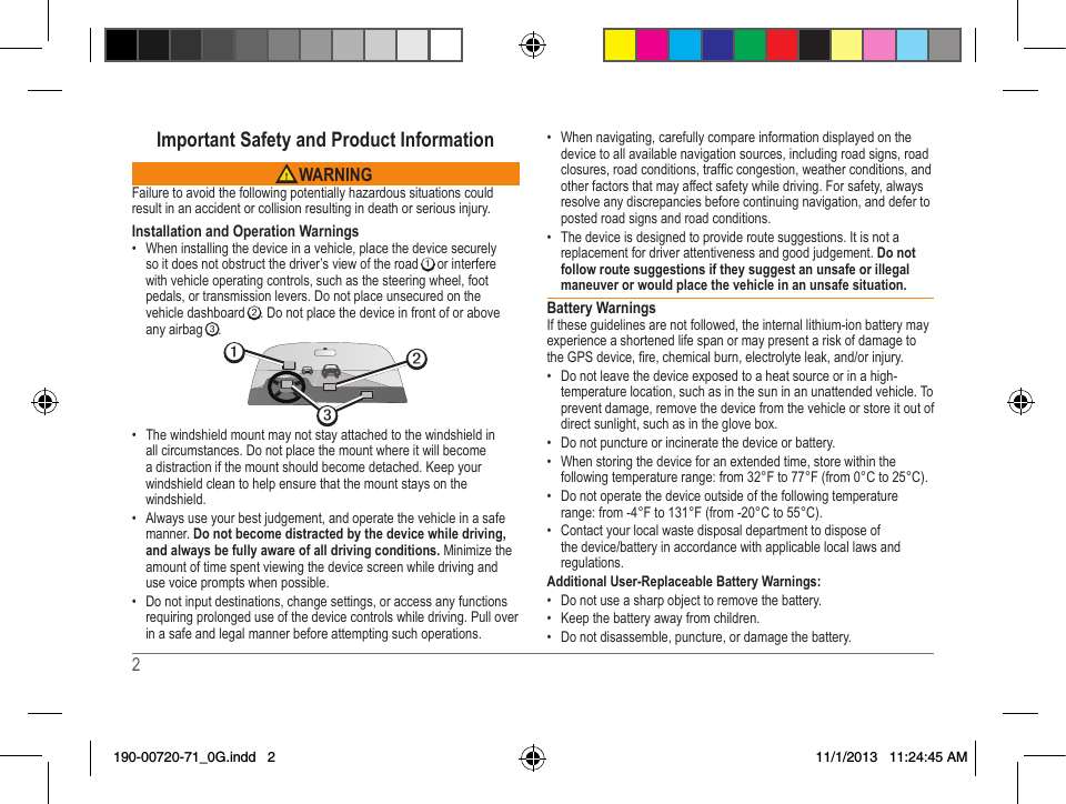 Page 2 of Garmin A3AVGD01 Low Power Transmitter (2400-2483.5 MHz) User Manual 2