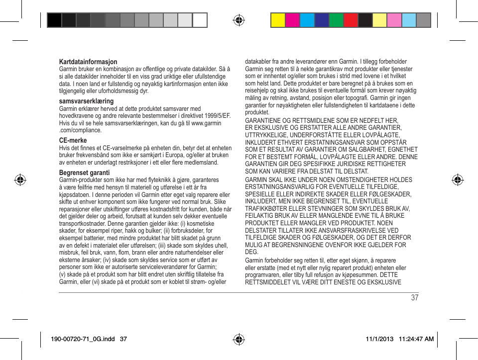 Page 37 of Garmin A3AVGD01 Low Power Transmitter (2400-2483.5 MHz) User Manual 2
