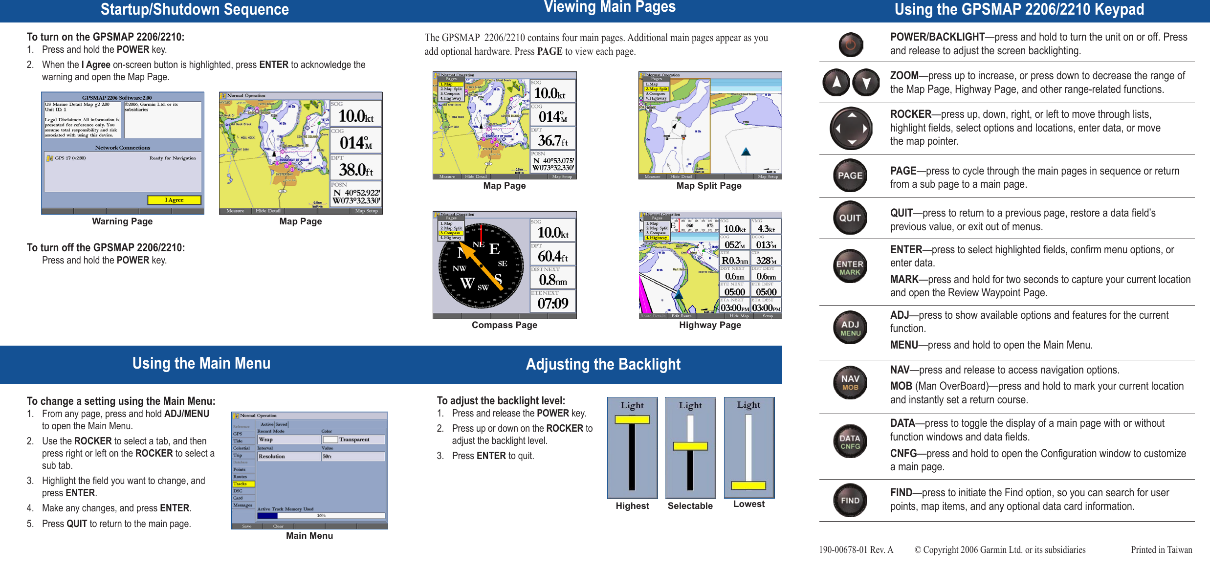 Page 2 of 2 - Garmin Garmin-2206-2210-Users-Manual- GPSMAP 2206/2210 Quick Reference Guide  Garmin-2206-2210-users-manual