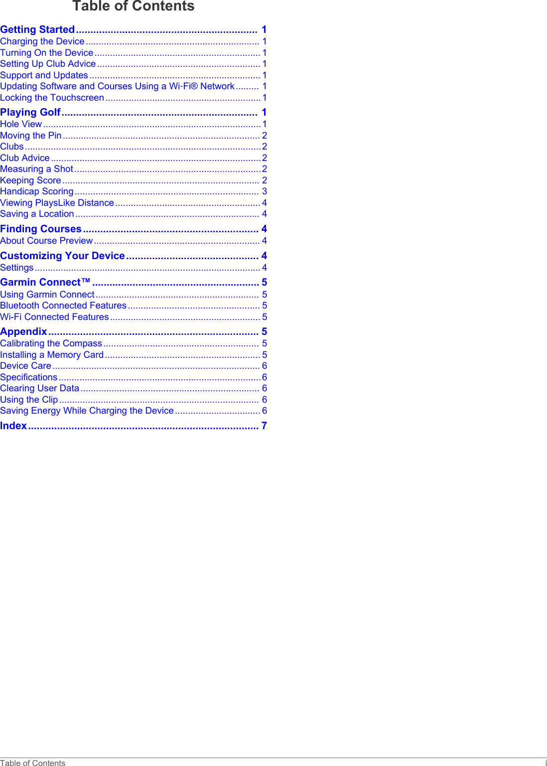 Page 3 of 12 - Garmin Garmin-Approach-G8-Owners-Manual-  Garmin-approach-g8-owners-manual
