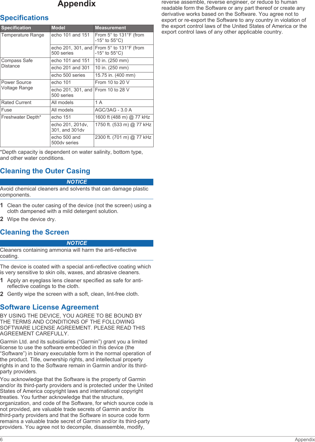 Page 10 of 12 - Garmin Garmin-Echo-201-Owners-Manual-  Garmin-echo-201-owners-manual