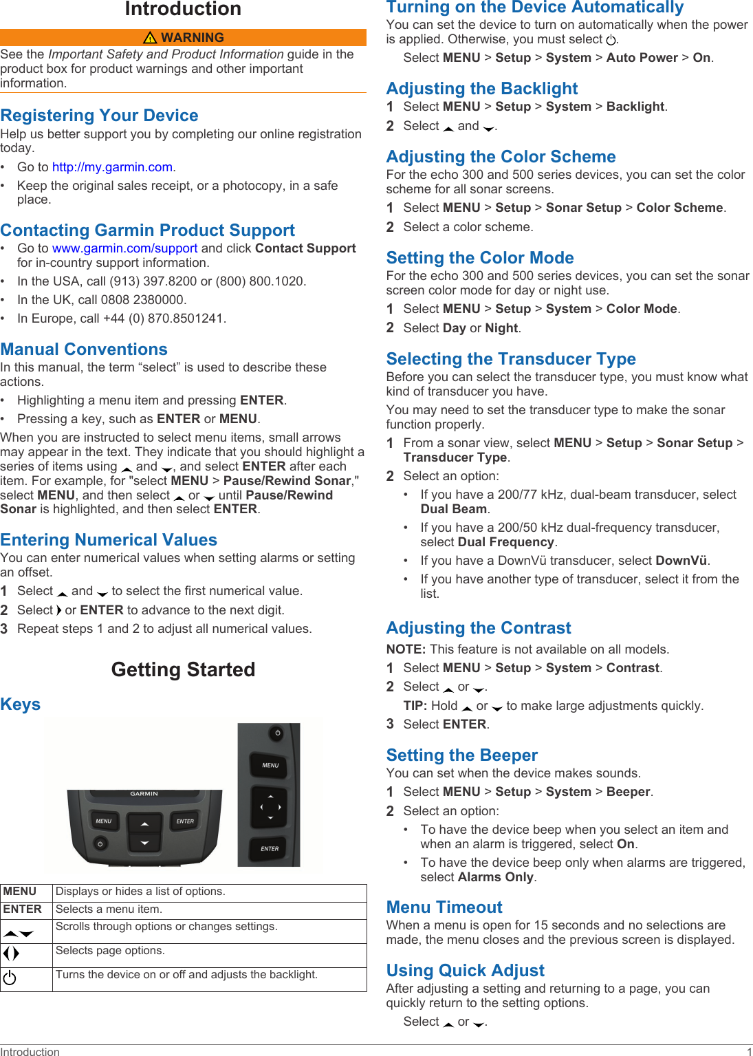 Page 5 of 12 - Garmin Garmin-Echo-201-Owners-Manual-  Garmin-echo-201-owners-manual