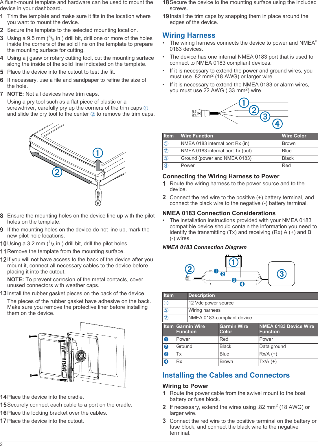 Page 2 of 4 - Garmin Garmin-Echomap-71Sv-Installation-Instructions-  Garmin-echomap-71sv-installation-instructions