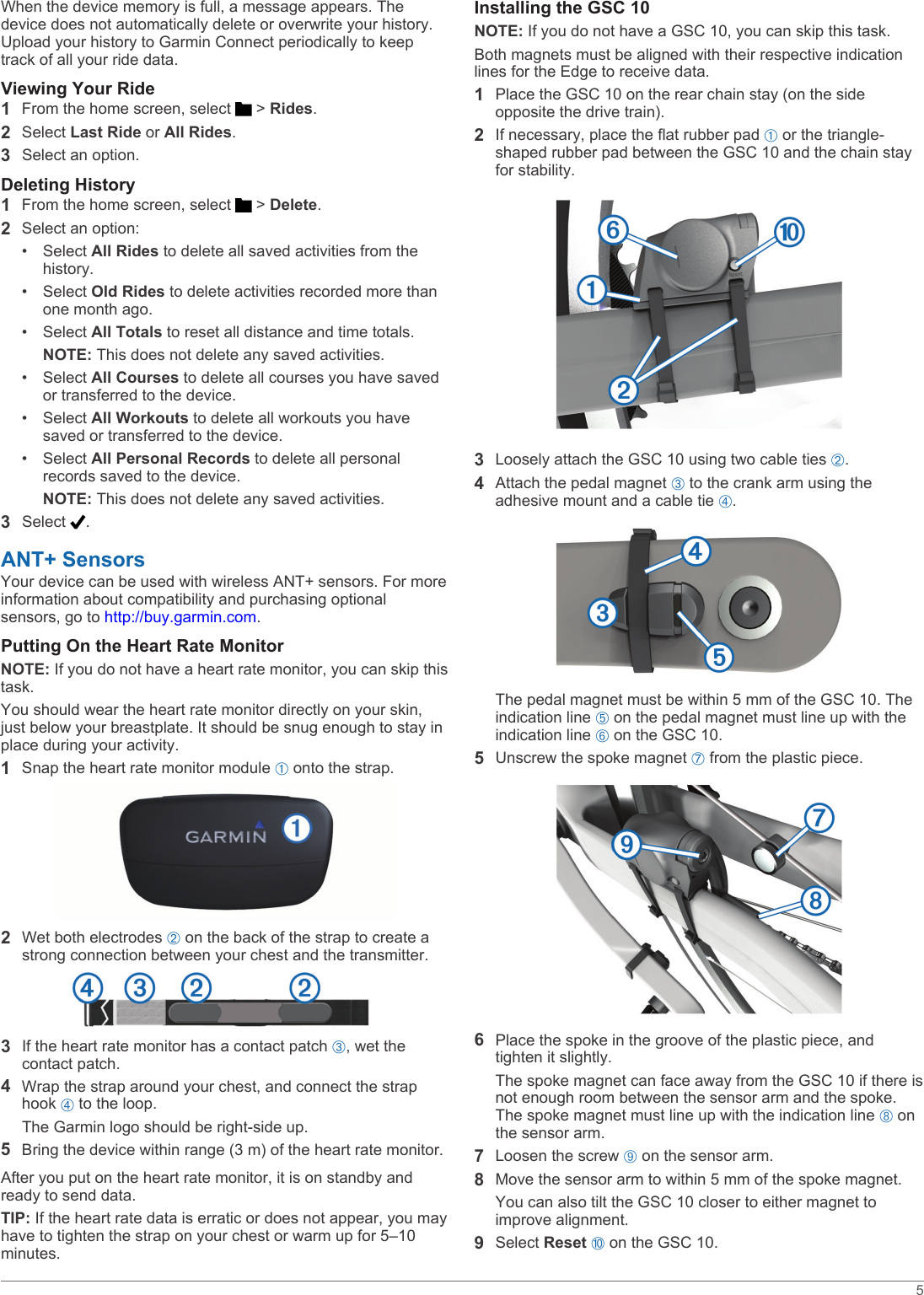 Page 5 of 8 - Garmin Garmin-Edge-510-Quick-Start-Guide-  Garmin-edge-510-quick-start-guide