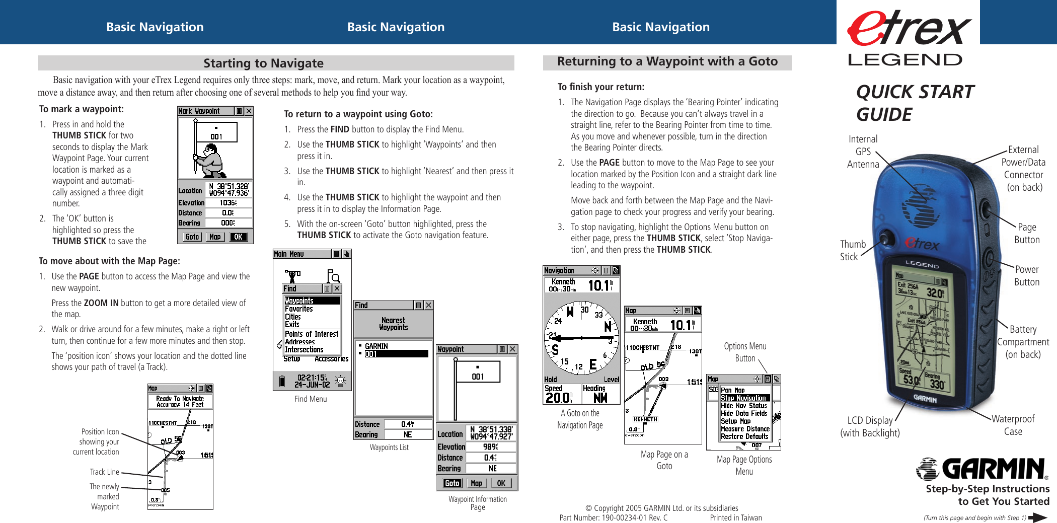 Page 1 of 2 - Garmin Garmin-Etrex-190-00234-01-Users-Manual- Garmin-etrex-190-00234-01-users-manual