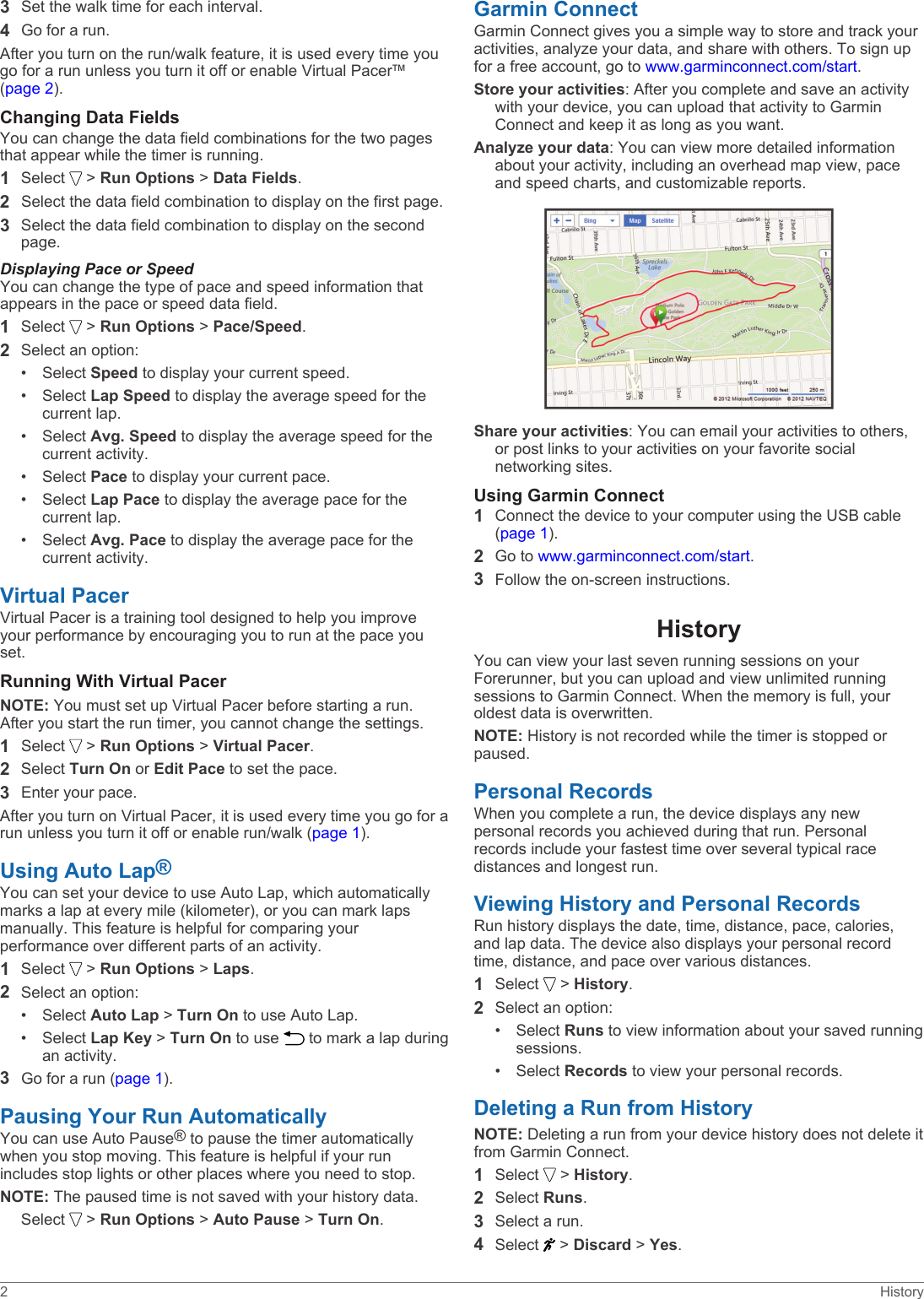 Page 6 of 10 - Garmin Garmin-Forerunner-10-Owners-Manual-  Garmin-forerunner-10-owners-manual