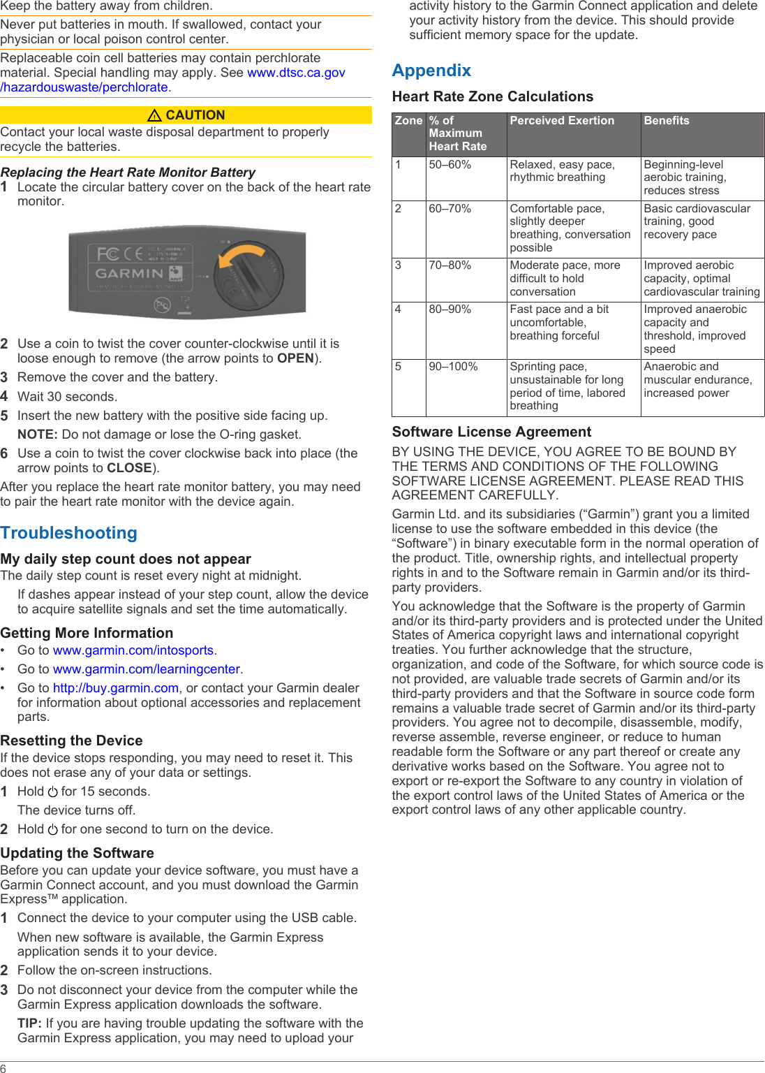 Page 6 of 8 - Garmin Garmin-Forerunner-15-Owners-Manual- Garmin-forerunner-15-owners-manual