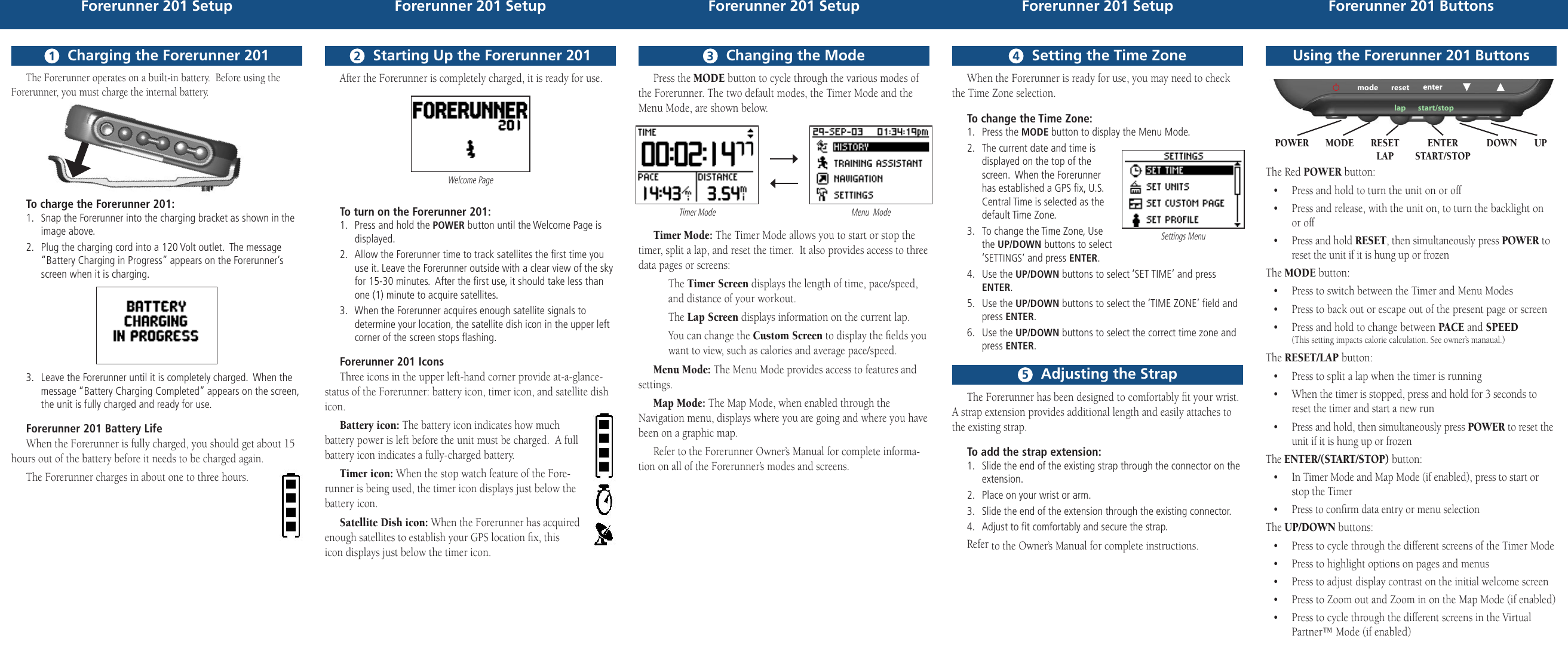 Page 2 of 2 - Garmin Garmin-Forerunner-201-Getting-Started-Guide- 190-00318-01_0C Garmin-forerunner-201-getting-started-guide