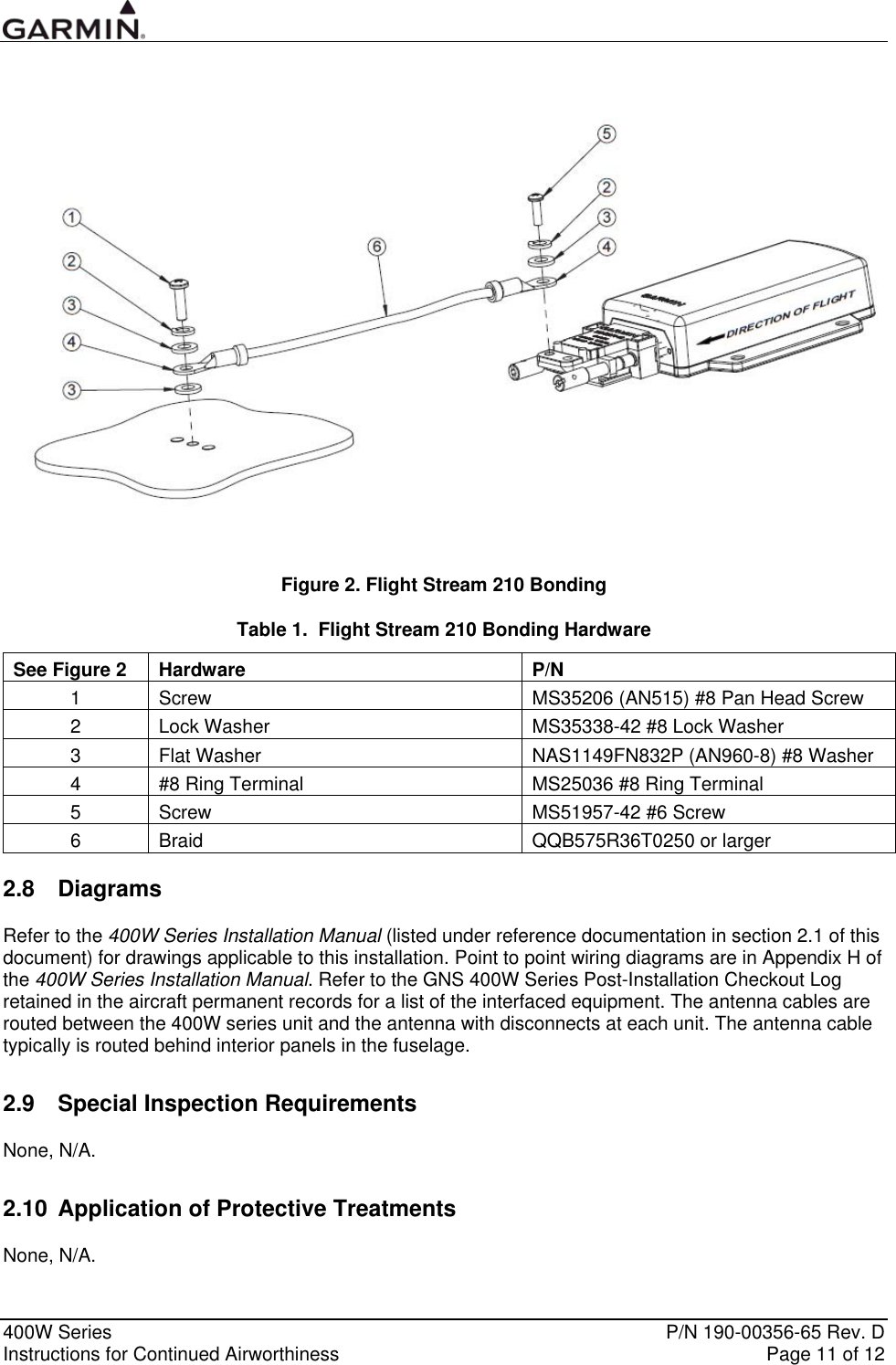 Page 11 of 12 - Garmin Garmin-Garmin-Part-23-Aml-Stc-Sa01933La-D-Instruction-Manual 190-00356-65_0D