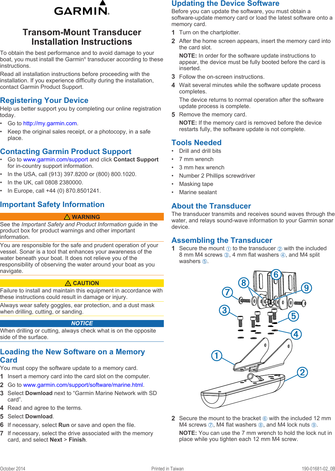 Page 1 of 4 - Garmin Garmin-Gcv-10-Installation-Instructions-  Garmin-gcv-10-installation-instructions