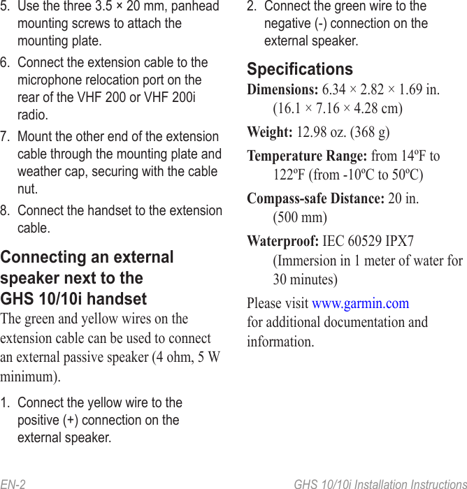 Page 3 of 12 - Garmin Garmin-Ghs-10-Users-Manual-  Garmin-ghs-10-users-manual