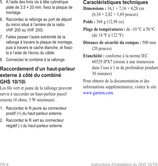 Page 5 of 12 - Garmin Garmin-Ghs-10-Users-Manual-  Garmin-ghs-10-users-manual