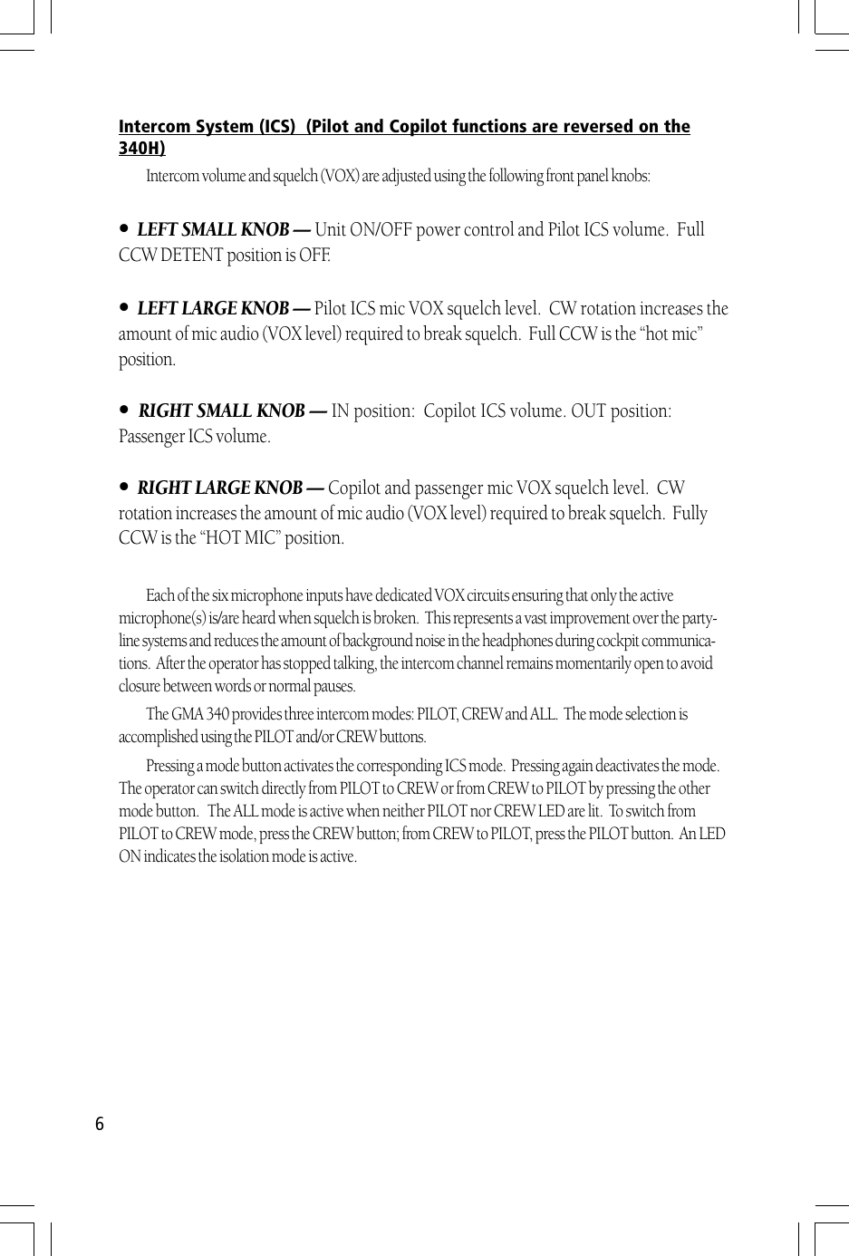 Page 6 of 12 - Garmin Garmin-Gma-340-Pilots-Guide-  Garmin-gma-340-pilots-guide
