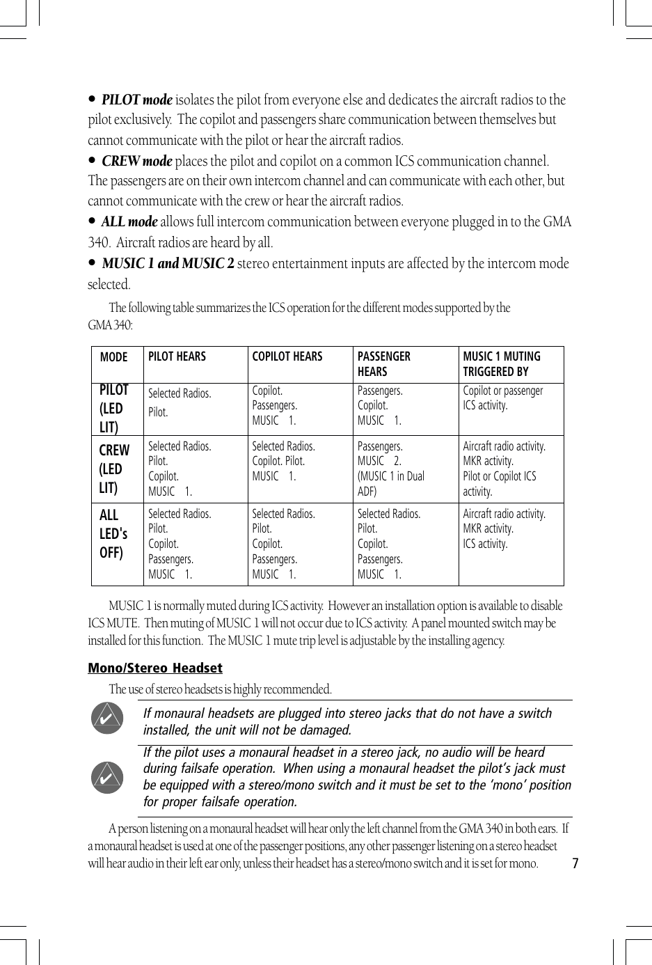 Page 7 of 12 - Garmin Garmin-Gma-340-Pilots-Guide-  Garmin-gma-340-pilots-guide