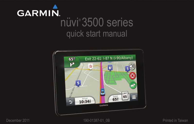 Garmin Nuvi 3540 Quick Start Manual