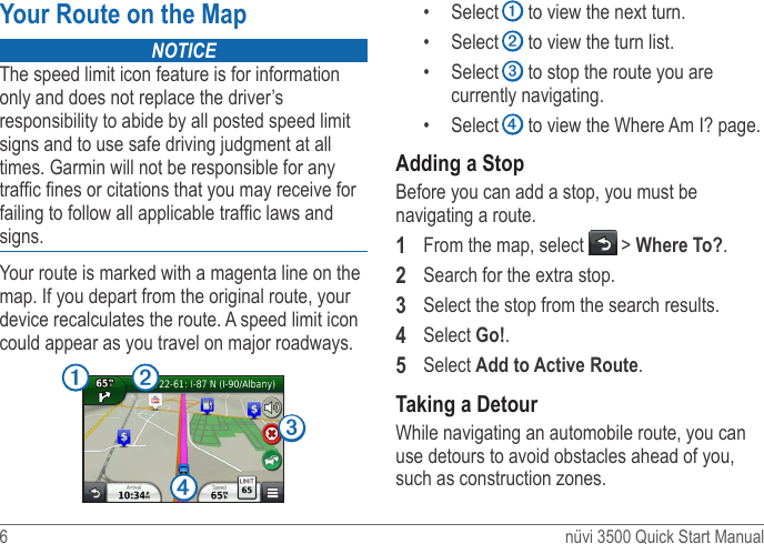 Page 6 of 8 - Garmin Garmin-Nuvi-3540-Quick-Start-Manual- Garmin-nuvi-3540-quick-start-manual