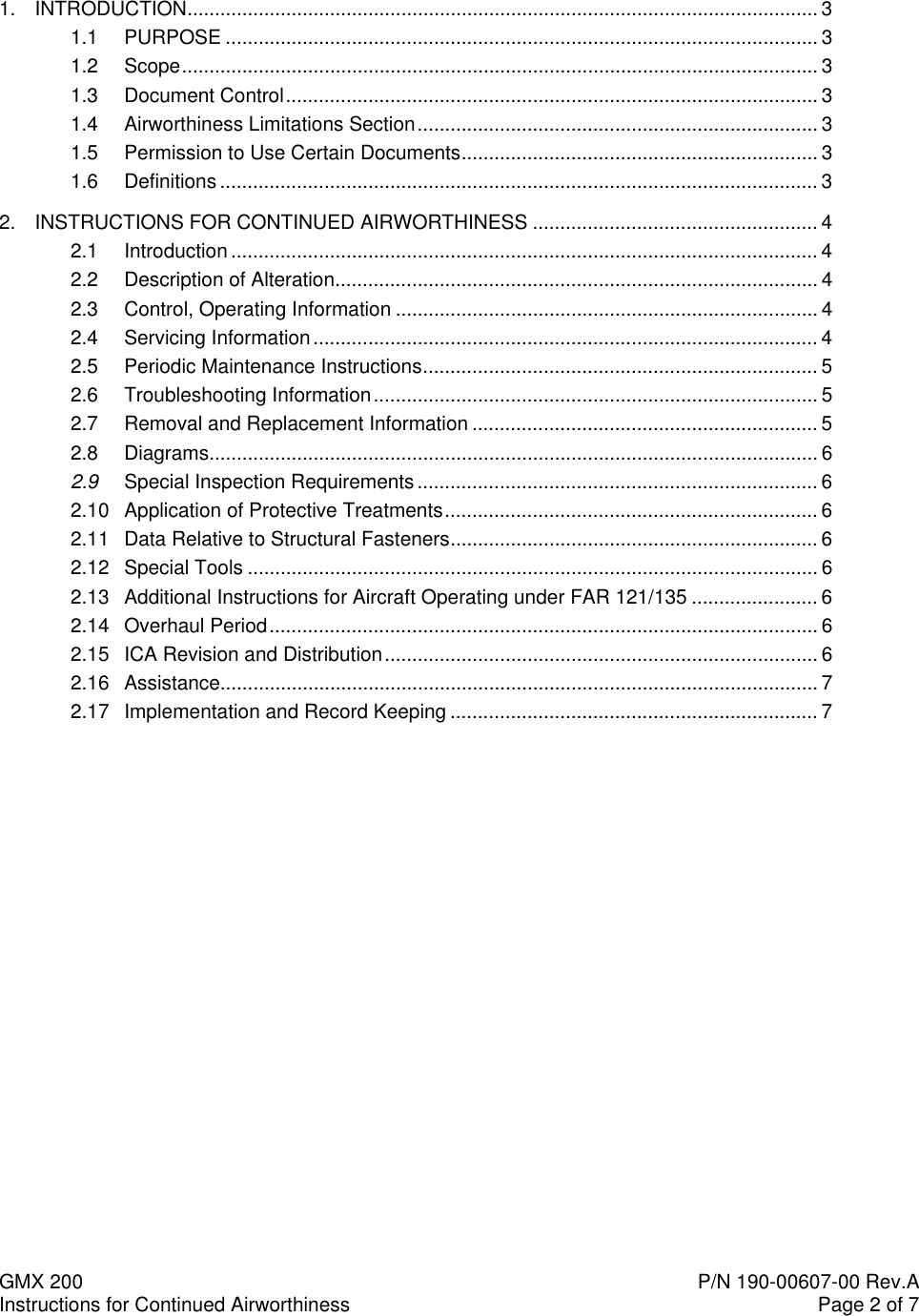 Page 2 of 7 - Garmin Garmin-Part-23-Stc-Sa01692Se-Instruction-Manual 190-00607-00_0A_GMX 200_ICA.Doc