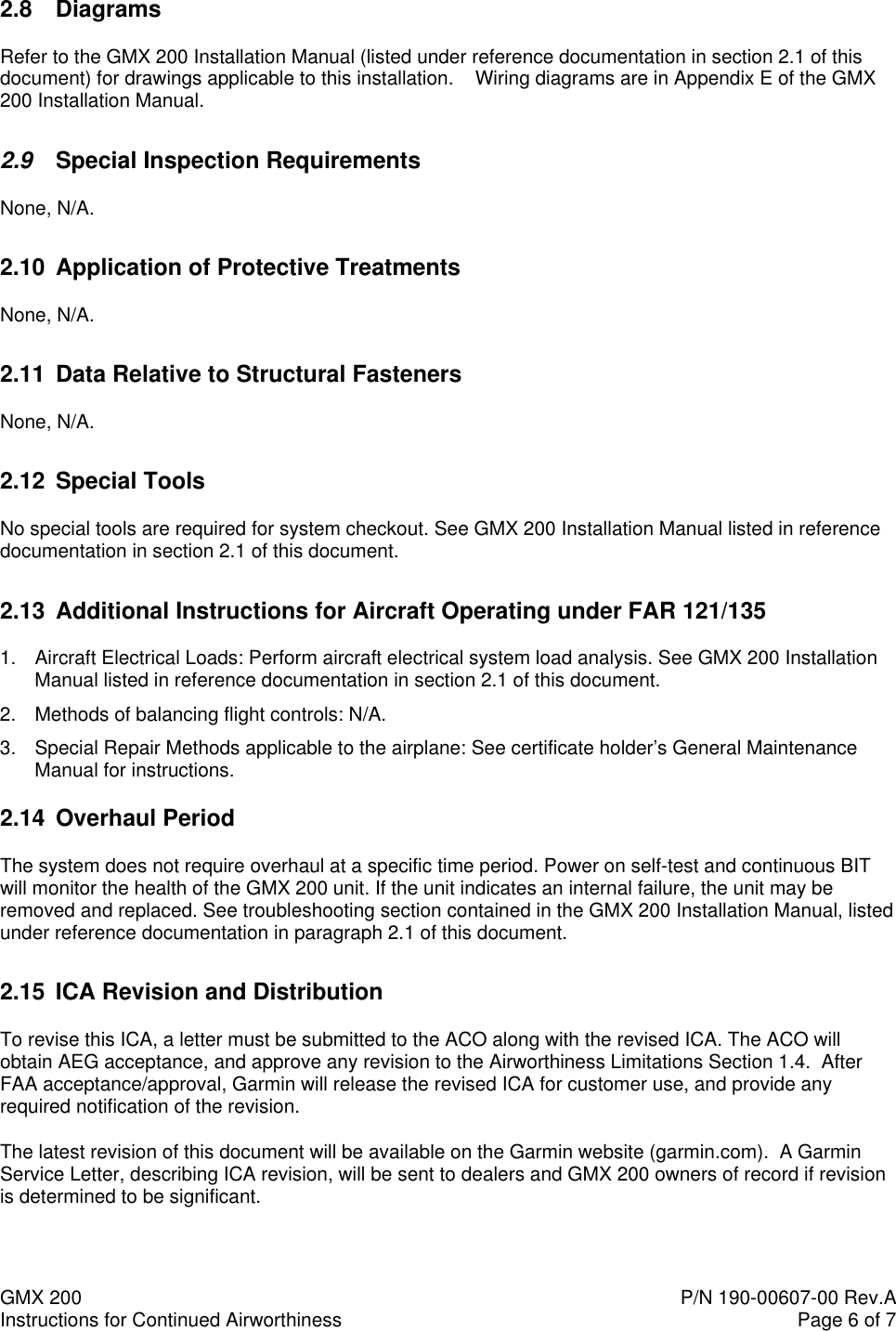 Page 6 of 7 - Garmin Garmin-Part-23-Stc-Sa01692Se-Instruction-Manual 190-00607-00_0A_GMX 200_ICA.Doc