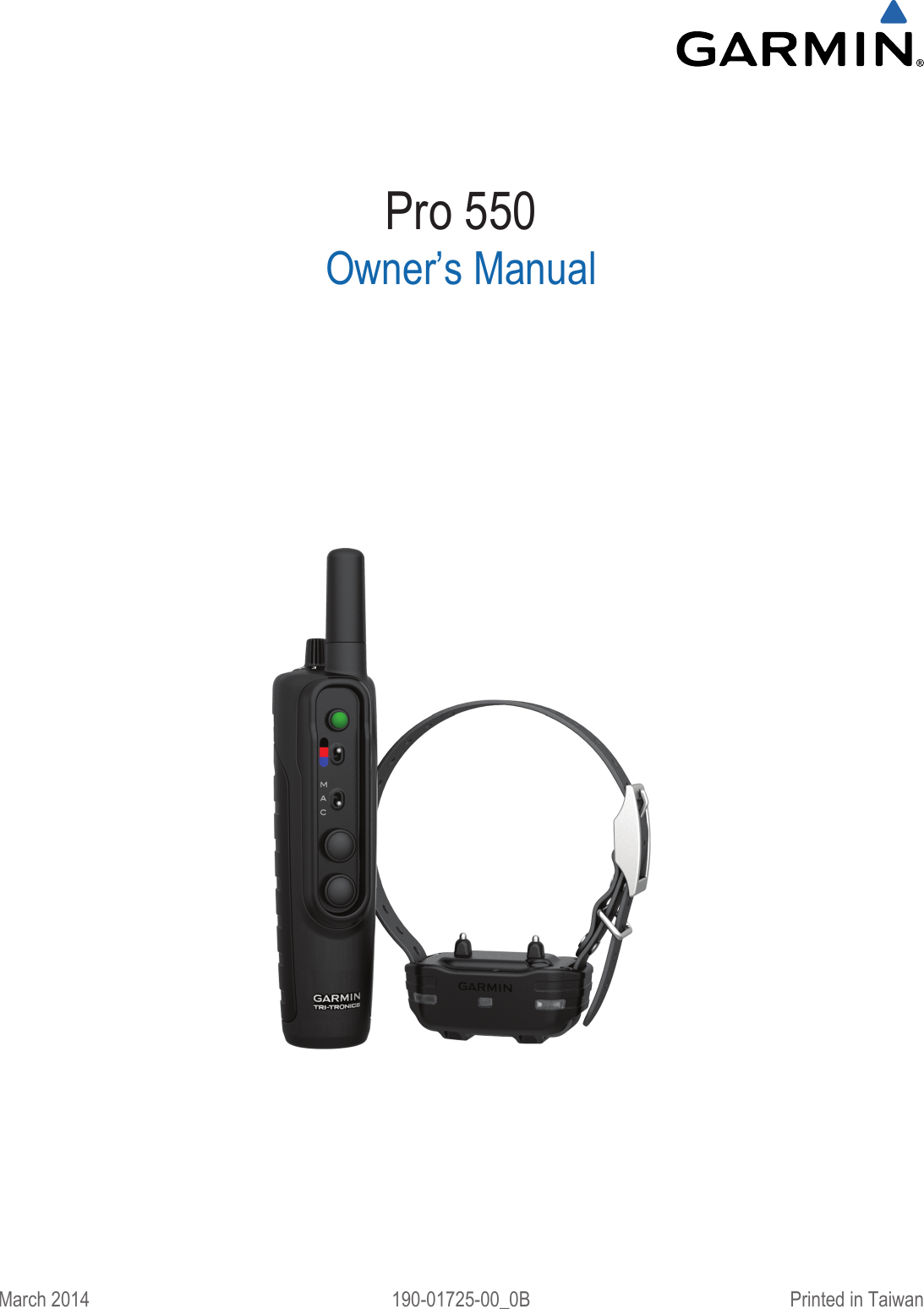 Page 1 of 8 - Garmin Garmin-Pro-550-Owners-Manual-  Garmin-pro-550-owners-manual