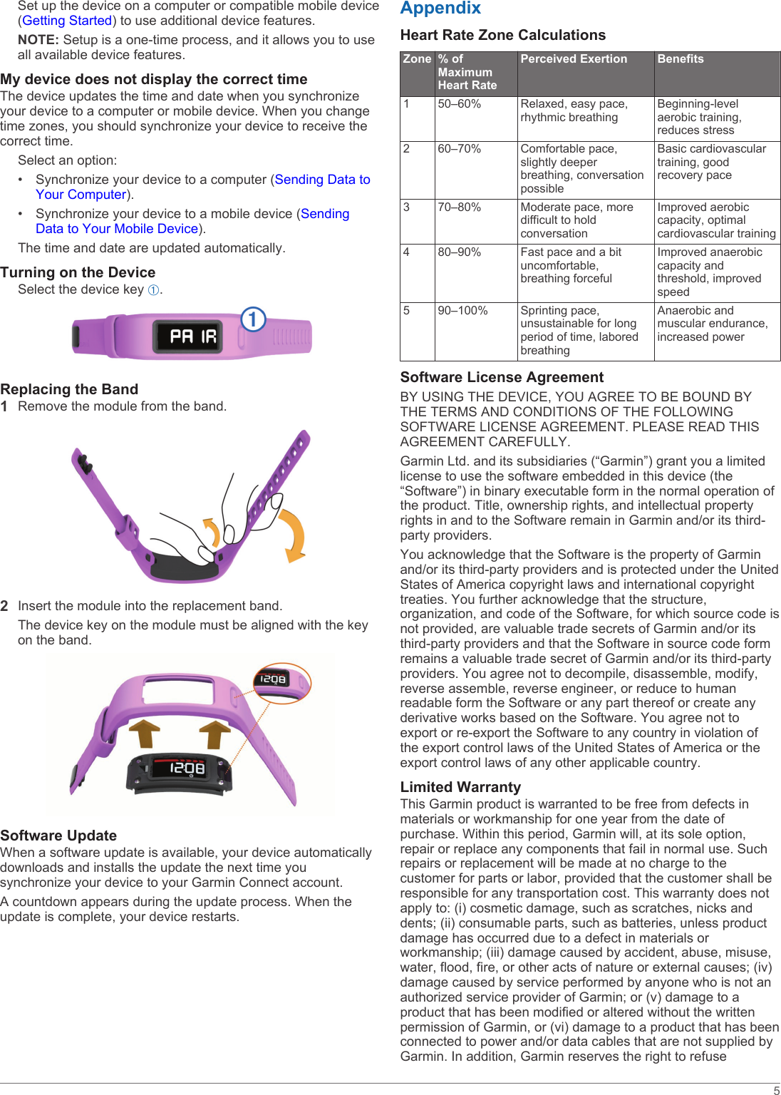 Page 5 of 6 - Garmin Garmin-Vivofit-Owners-Manual-  Garmin-vivofit-owners-manual