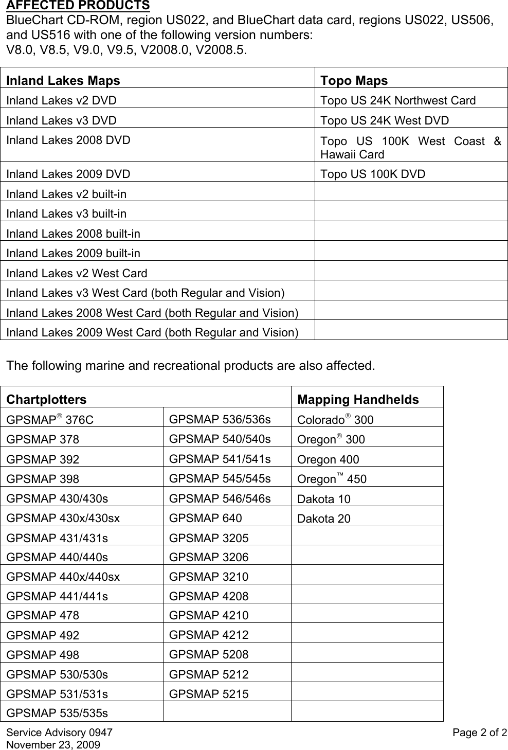 Page 2 of 2 - Garmin SSB 0402 SA 0947