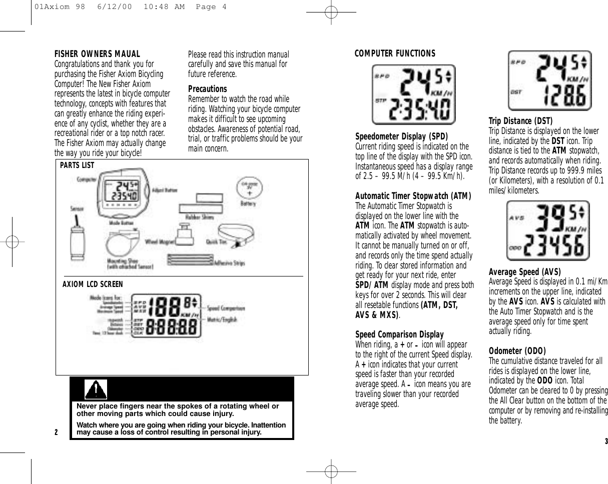 axiom bike light manual