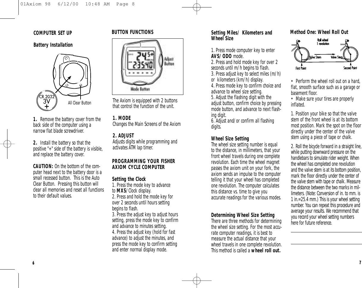 axiom bike light manual