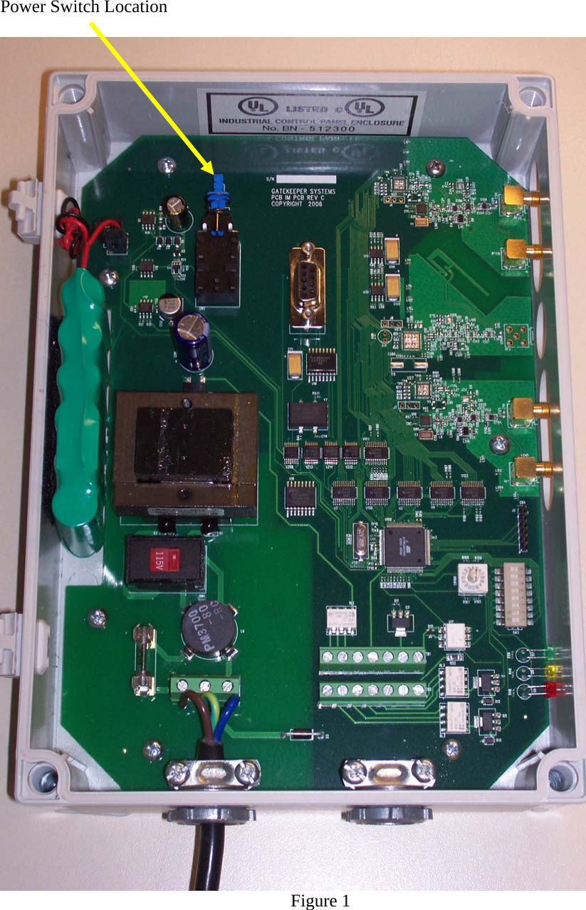   Power Switch Location   Figure 1 