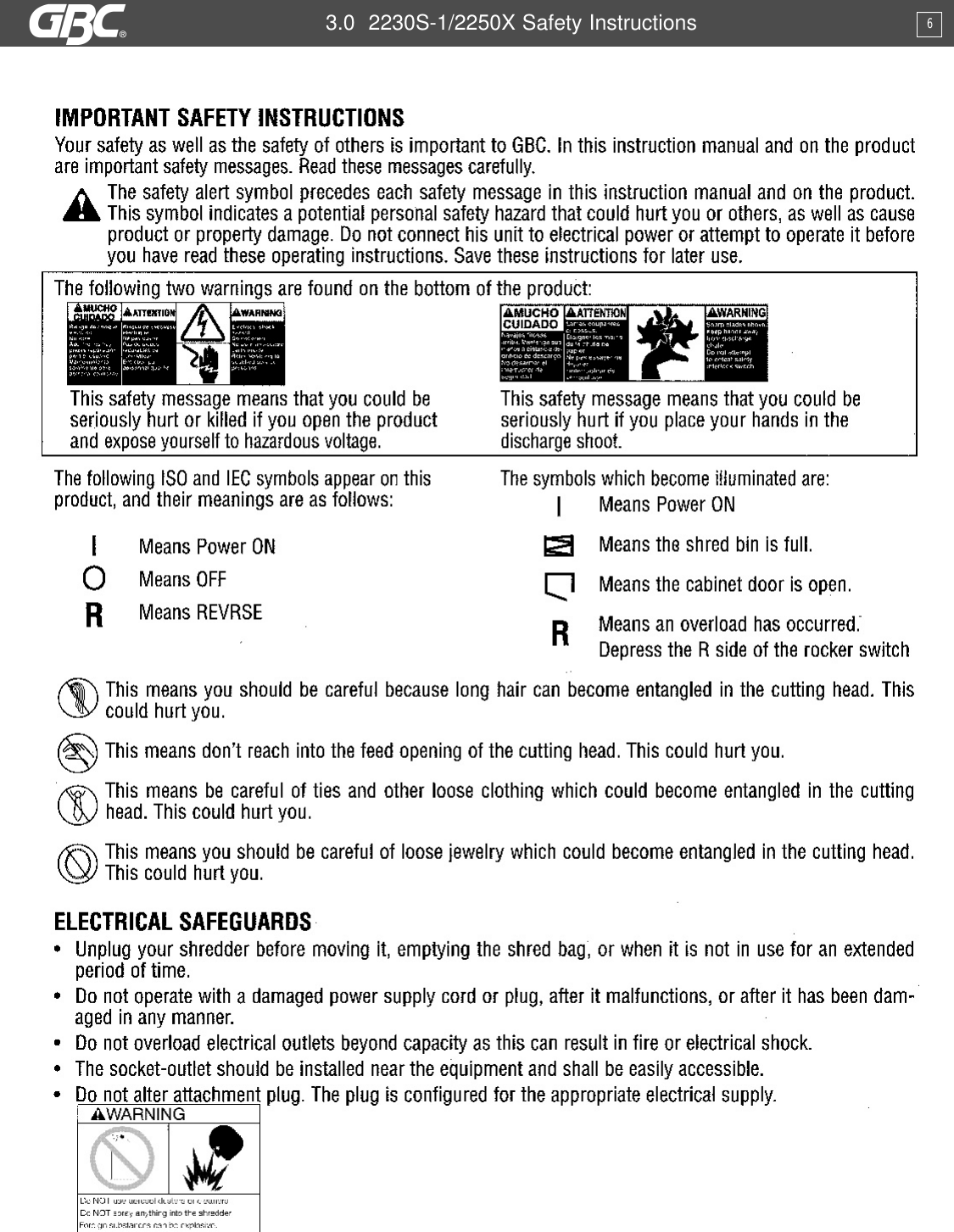 Page 3 of 4 - Gbc Gbc-2230S-Users-Manual- 2230S-1_2250X-1  Gbc-2230s-users-manual