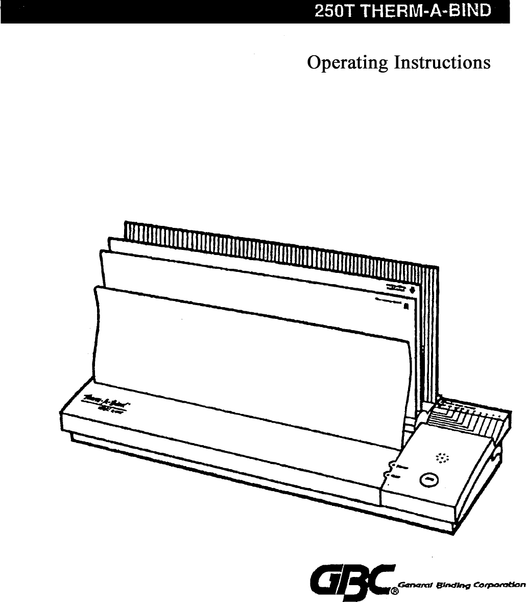 Page 1 of 3 - Gbc Gbc-250T-Users-Manual-  Gbc-250t-users-manual