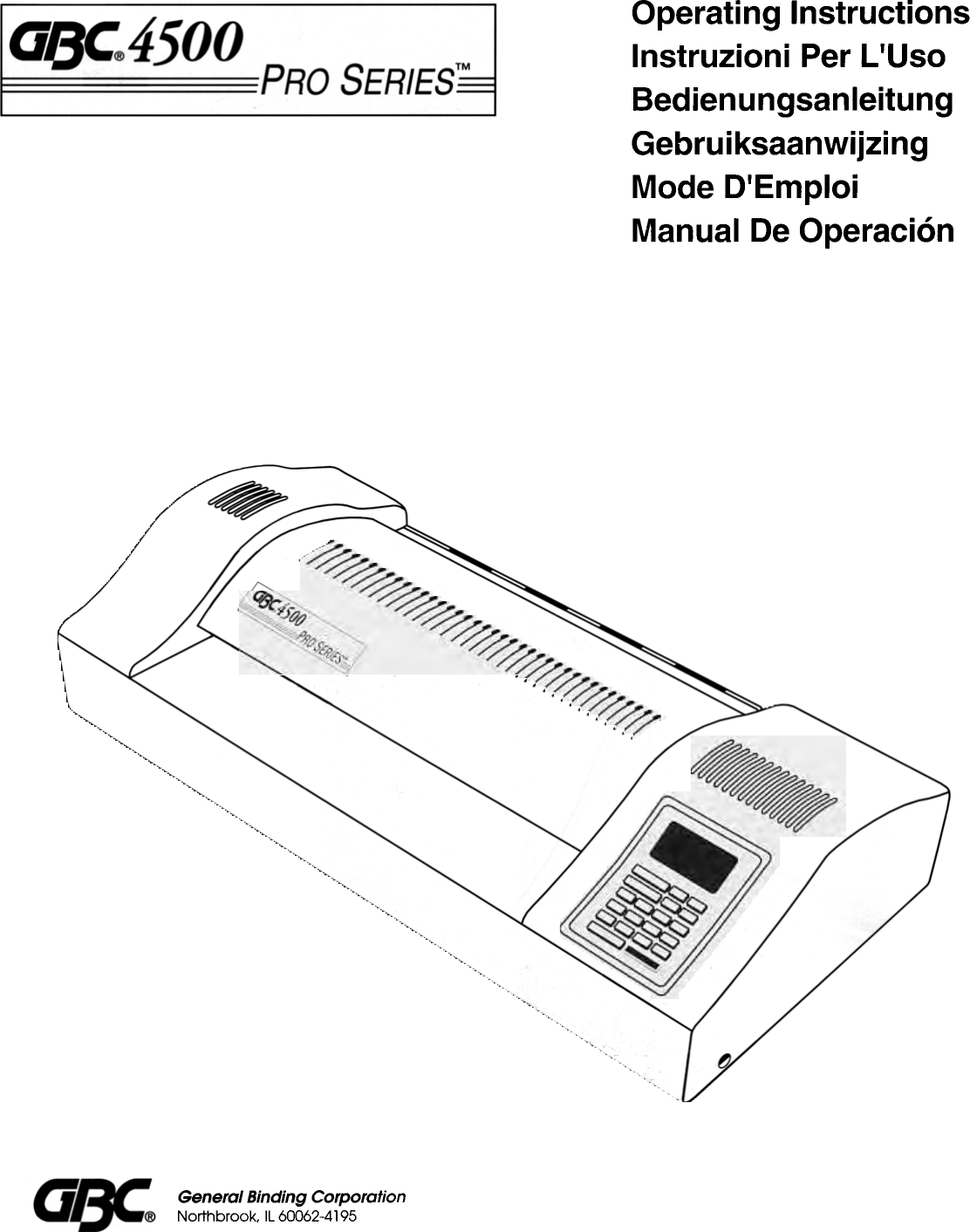 Page 1 of 11 - Gbc Gbc-4500-Users-Manual-  Gbc-4500-users-manual