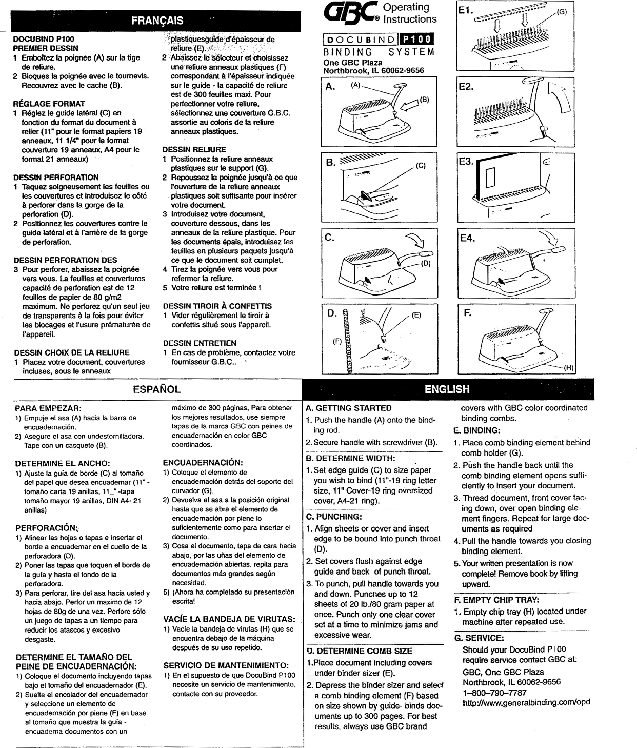 Page 1 of 1 - Gbc Gbc-Docubind-P100-Users-Manual-  Gbc-docubind-p100-users-manual