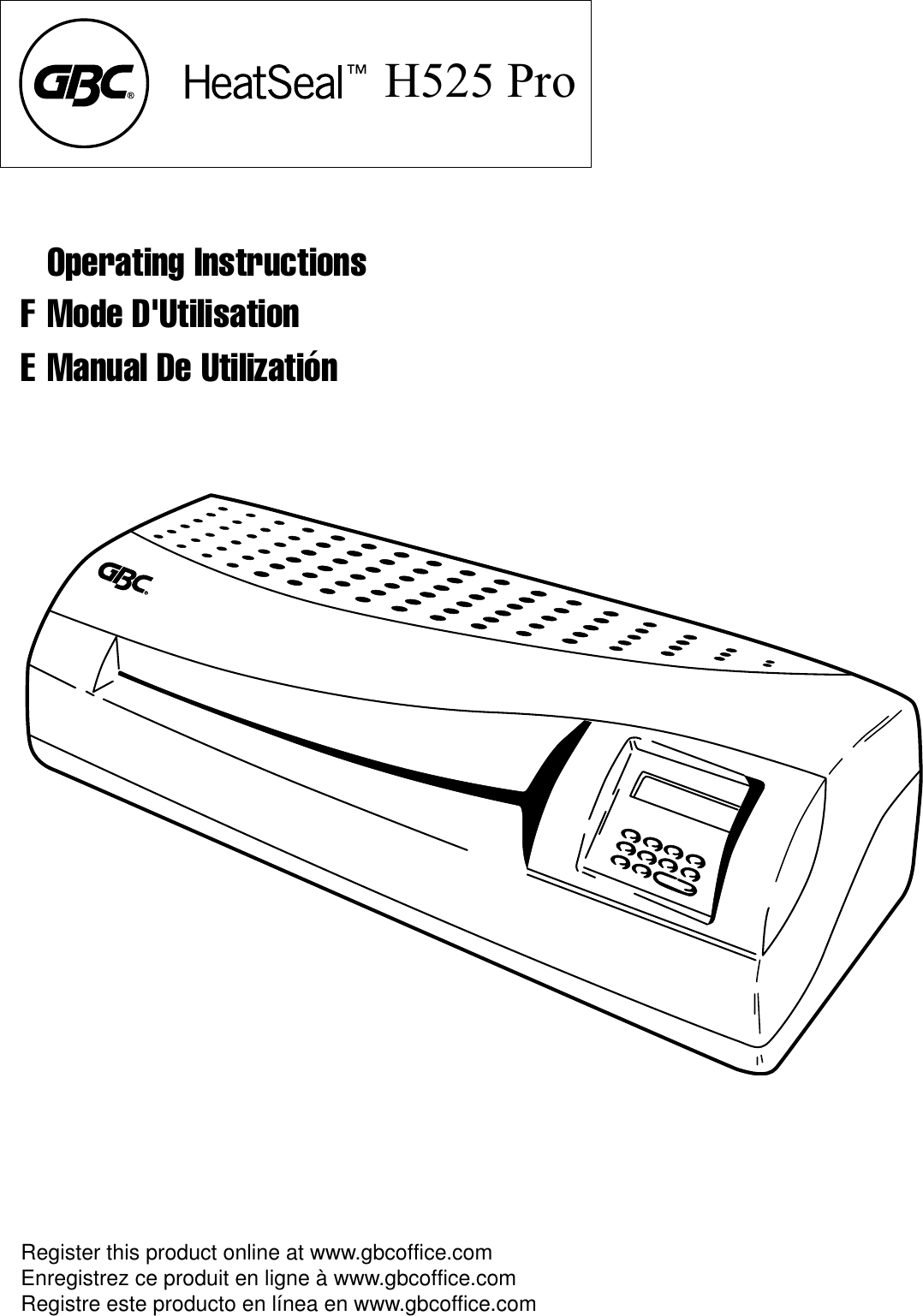 Page 1 of 7 - Gbc Gbc-H525-Users-Manual- HeatSeal H525 Op Instructions  Gbc-h525-users-manual