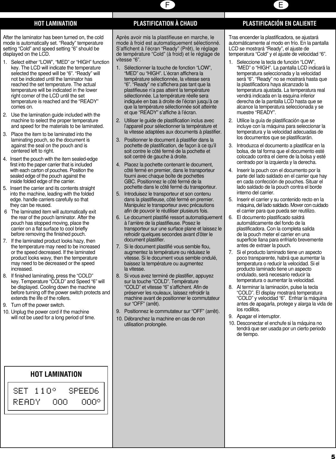 Page 5 of 7 - Gbc Gbc-H525-Users-Manual- HeatSeal H525 Op Instructions  Gbc-h525-users-manual