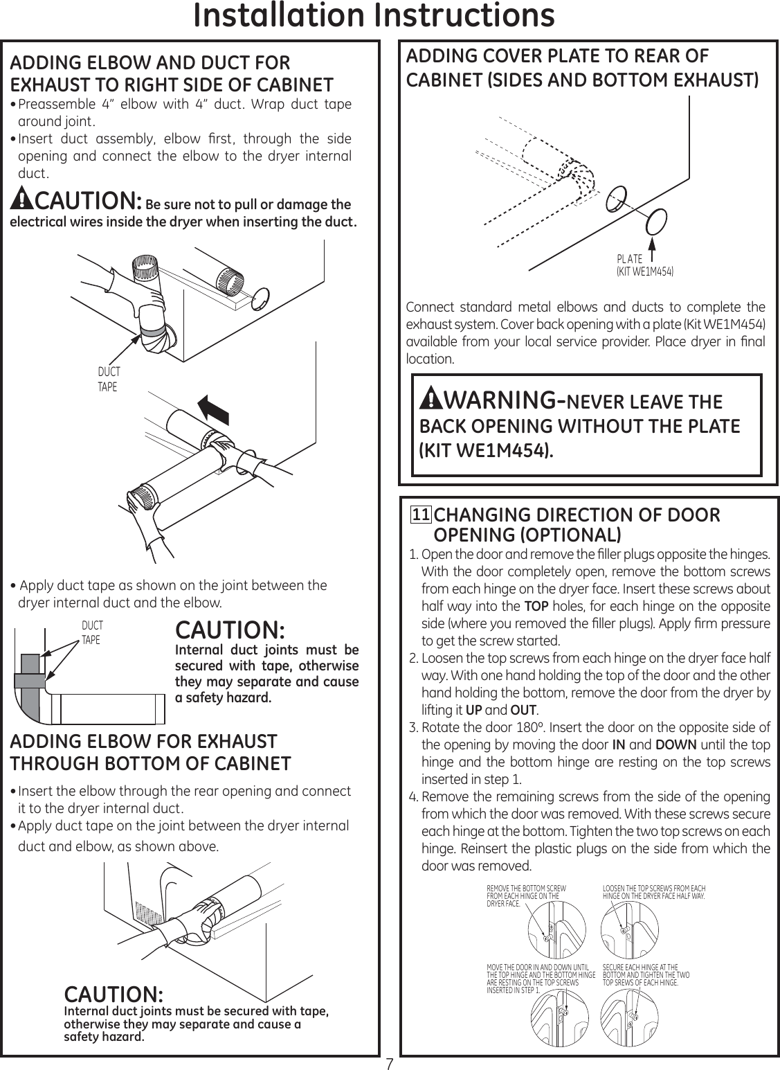 Ge Appliances 1 Part3 Z Gtdl210Edww Installation Instructions 31 16309