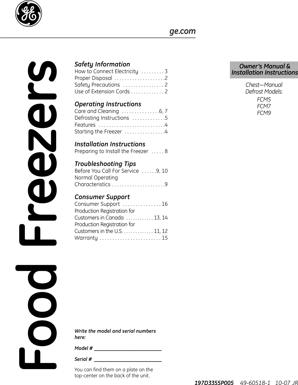 Ge Appliances 3 Part1 Z Fcm5Suww Installation Instructions 49 60518 1
