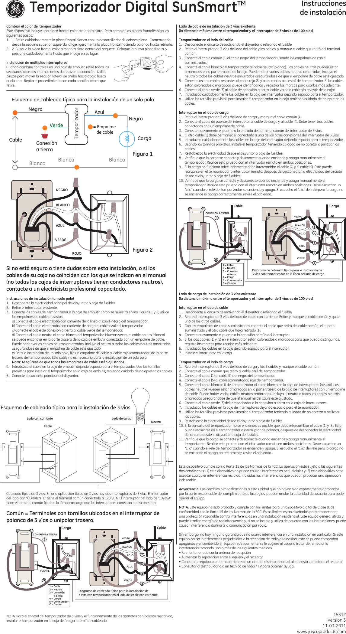 Page 2 of 2 - Ge-Appliances Ge-15312-Sunsmart-Digital-Timer-Quick-Reference-Guide