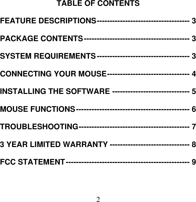 Page 2 of 9 - Ge-Appliances Ge-97769-Ge-Wired-Dual-Scroll-Optical-Mouse-For-Pcs-Owners-Manual - 97769 English