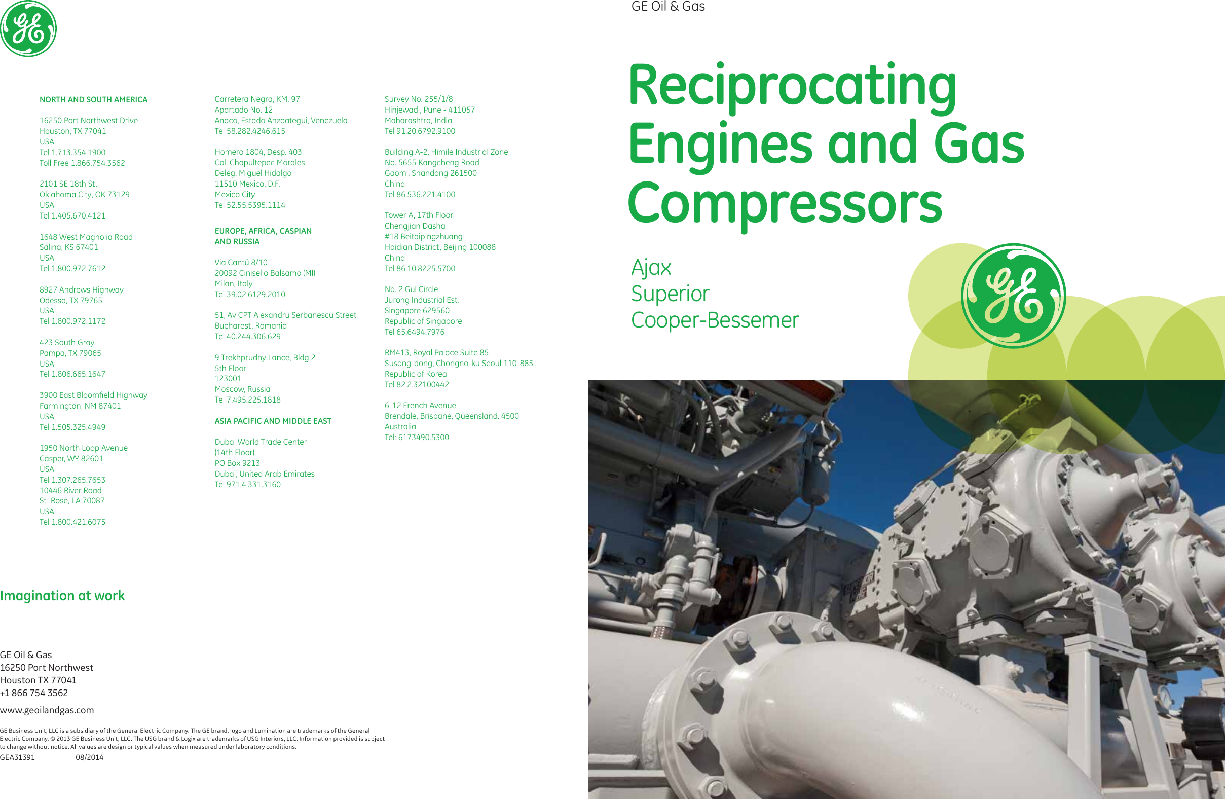 Page 1 of 6 - Ge-Appliances Ge-Ajax-Integral-And-Separable-Reciprocating-Compressor-Portfolio-Gea31391-Brochure-  Ge-ajax-integral-and-separable-reciprocating-compressor-portfolio-gea31391-brochure