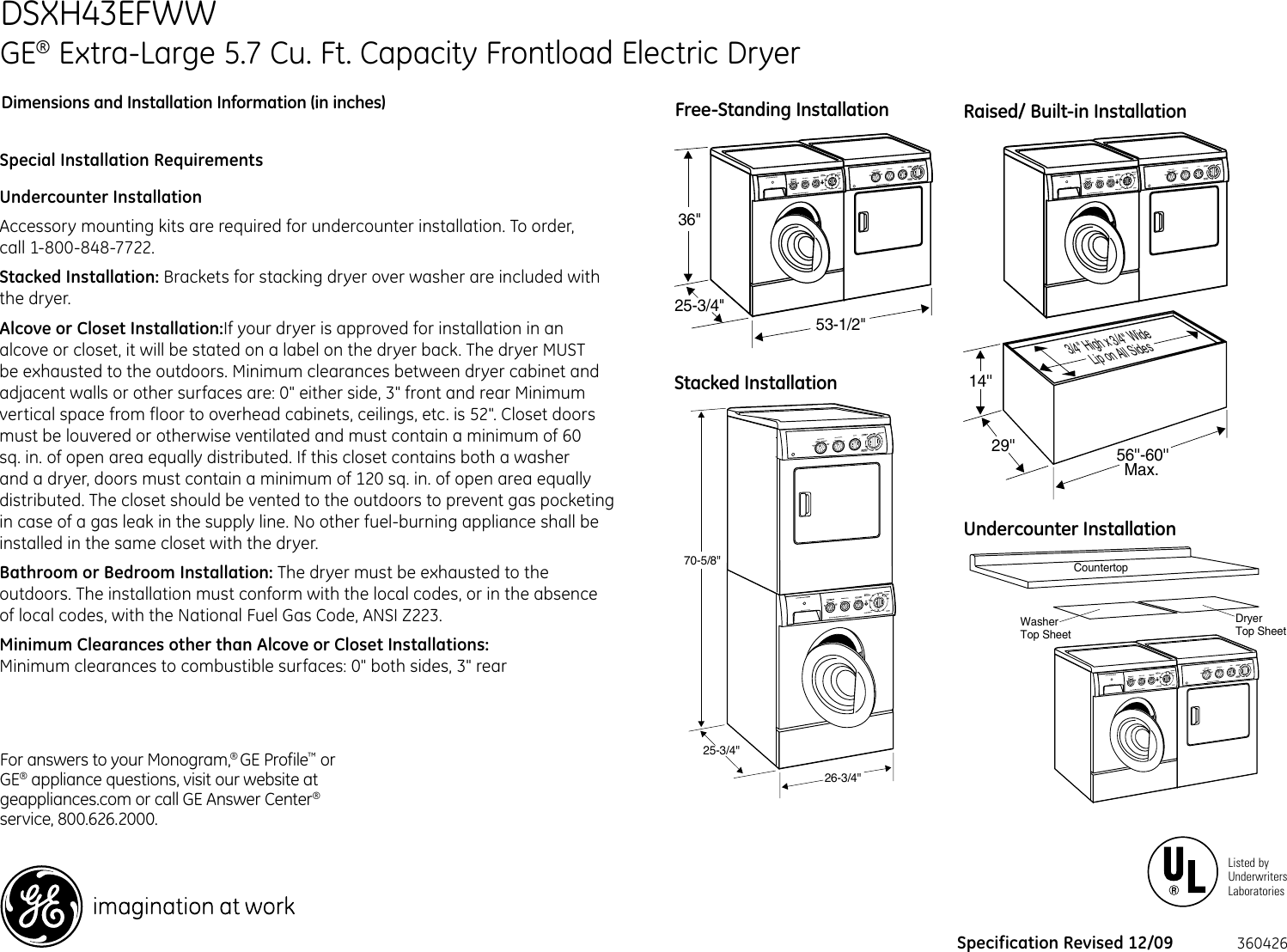 Page 2 of 4 - Ge-Appliances Ge-Appliances-Dsxh43Ef-Users-Manual-  Ge-appliances-dsxh43ef-users-manual