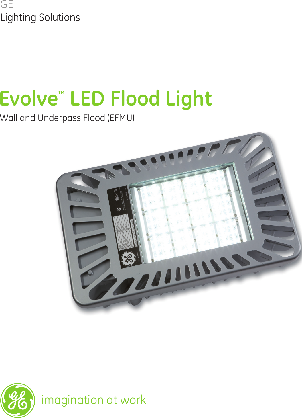 Page 1 of 4 - Ge-Appliances Ge-Efmu-Data-Sheet- GE Evolve Outdoor LED Lighting Fixtures Flood Light Wall Underpass EFMU Datasheet |  Ge-efmu-data-sheet